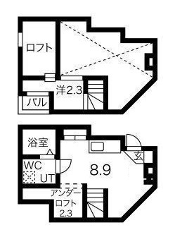 【間取り】 | Maison Blanche【名古屋市賃貸・アンダーロフト】