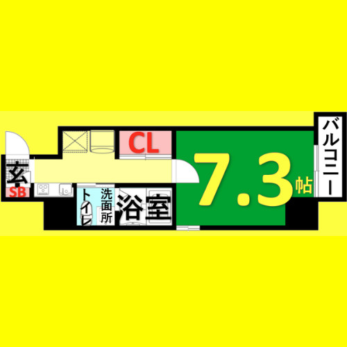 ライブコート千種　名古屋市賃貸 仲介手数料無料の間取り