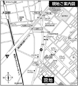 越谷市大里新築戸建ての地図
