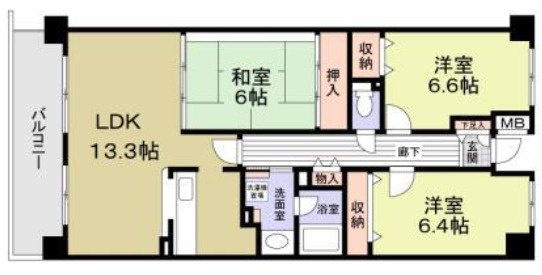 シャトーイノハナの間取り|お電話でのご予約がスムーズです！