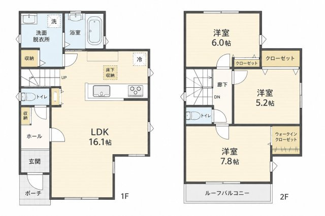 リナージュL　市原市若宮1丁目01期　2号棟の間取り
