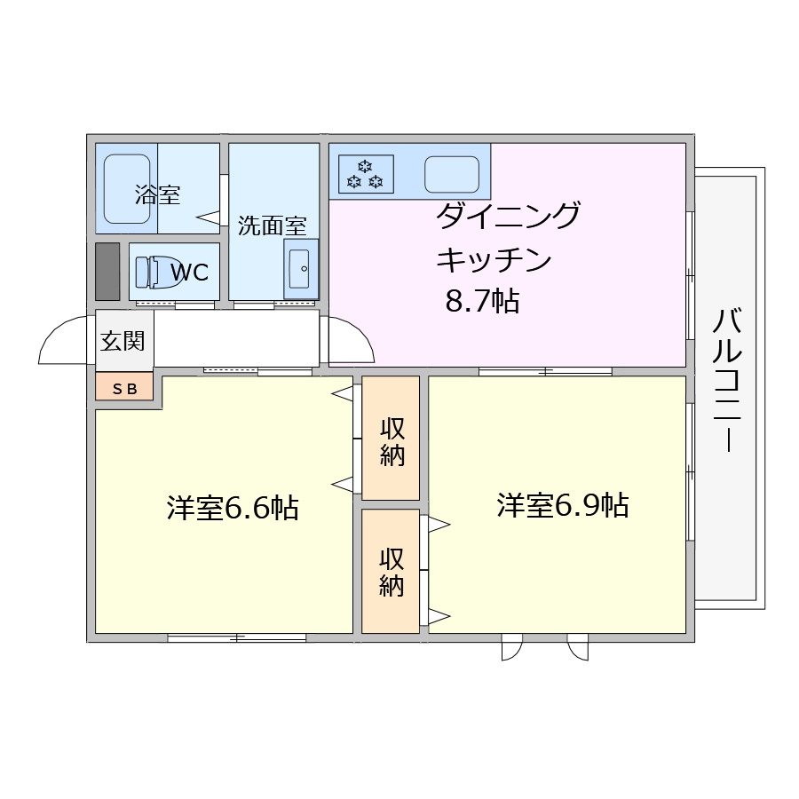 クレールの間取り|お電話でのご予約がスムーズです！