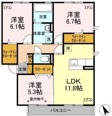 PARK HILLS MIYAKO Dの間取り|お電話でのご予約がスムーズです！