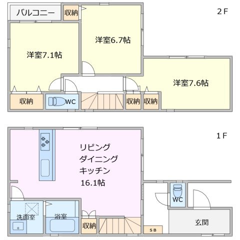 Kolet稲毛萩台町の間取り|お電話でのご予約がスムーズです！