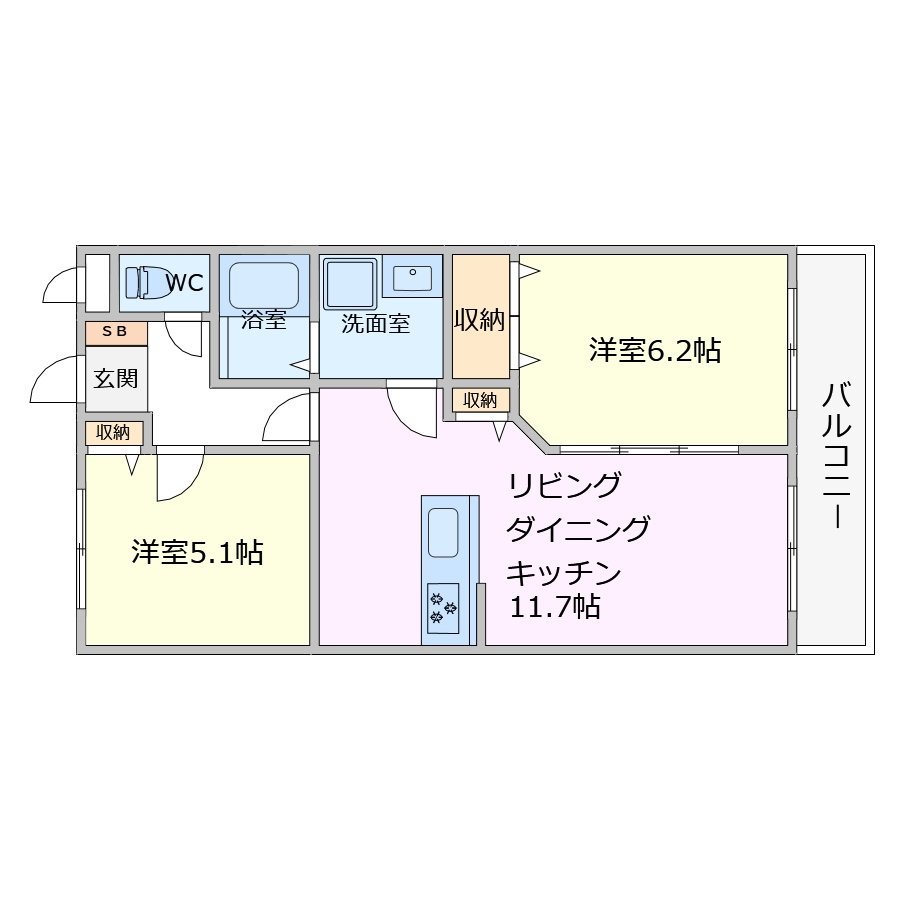 SOL-GRANDEの間取り|お電話でのご予約がスムーズです！