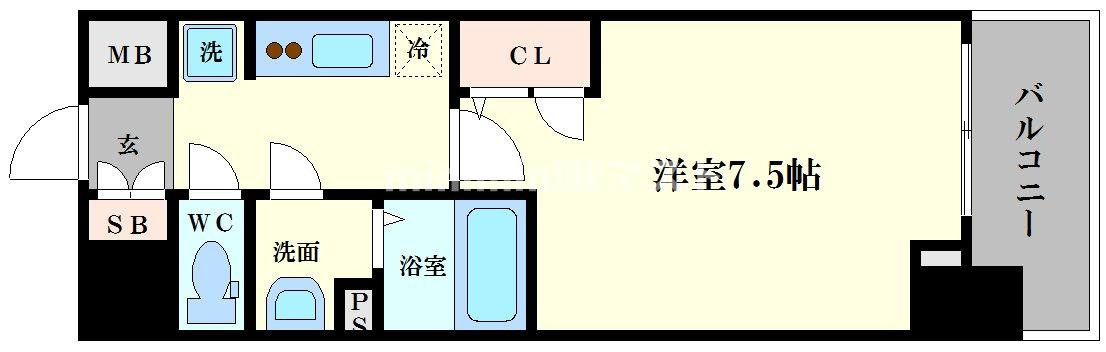 ファステート難波WESTディオンの間取り
