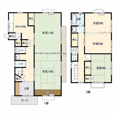 五井東貸家の間取り|物件、駅でお待ち合わせでのご案内歓迎！