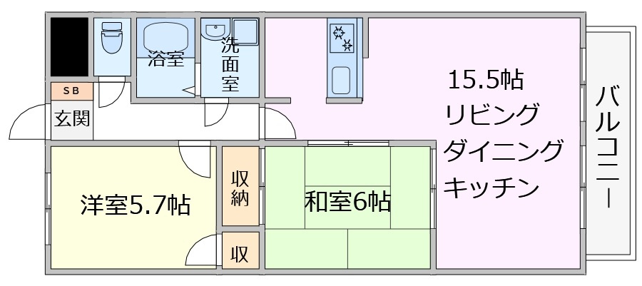 ゼファーシャン・ティオン蘇我壱番館の間取り|お電話でのご予約がスムーズです！