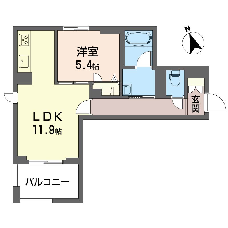 ベンディシオン市川の間取り