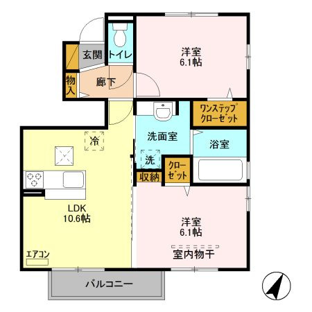 【間取り】 | シエルブルー　Ｂ