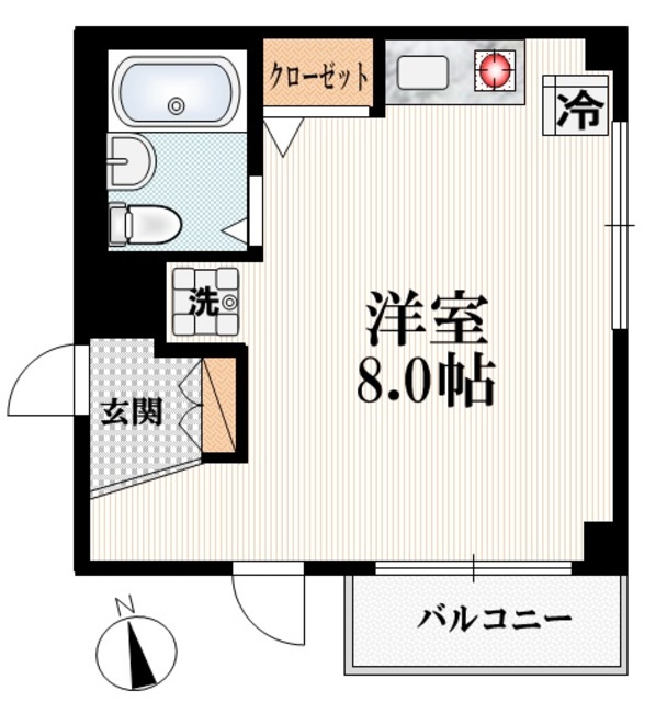 ノイハイムの間取り|★独立角部屋で隣室していません★