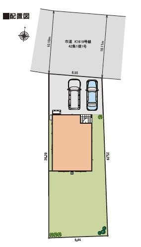 古河市茶屋新田　新築一戸建て　アイタウンの区画図|全1棟