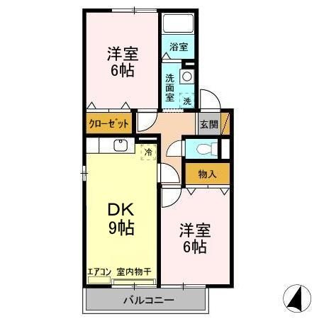 リブェール Ａ･Ｂ･Ｃの間取り