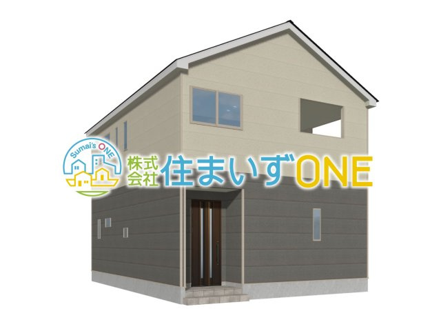 【外観パース】 | 【新築分譲住宅　～クレイドルガーデン～】 山形市東志戸田　第1　☆全2棟☆ | ☆2号棟☆
４ＬＤＫ
駐車3台以上可◎
周辺環境に溶け込みやすいシンプルなデザインが魅力です！