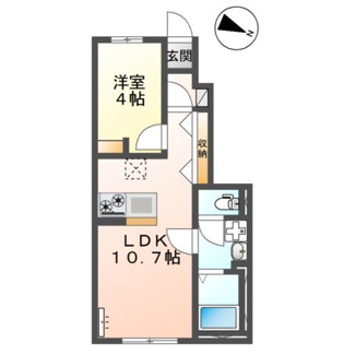 【間取り】 | (仮)リバーテラス渡橋町１LDK／１ＬＤＫ