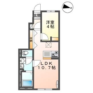 【間取り】 | (仮)リバーテラス渡橋町１LDK／１ＬＤＫ