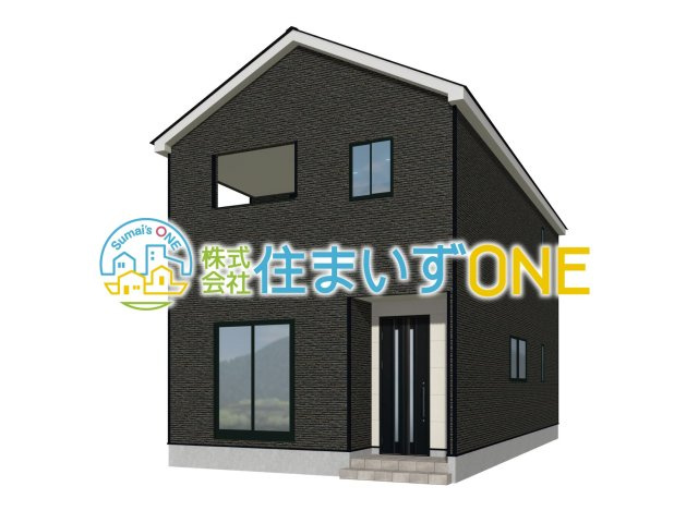 【外観パース】 | 【新築分譲住宅　～クレイドルガーデン～】 山形市印役町　第８　☆全2棟☆ | ☆1号棟☆
3ＬＤＫ
駐車4台可◎
周辺環境に溶け込みやすいシンプルなデザインが魅力です！