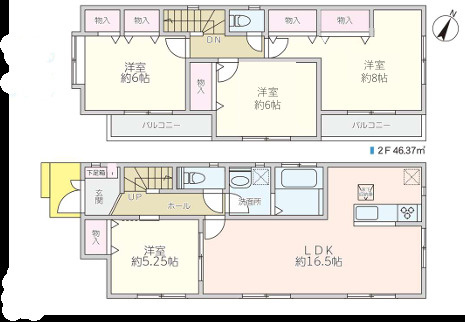 【間取り】 | 世田谷区野毛　戸建