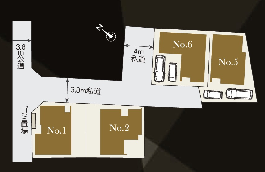 船橋市高根台７丁目７０６⑥の区画図