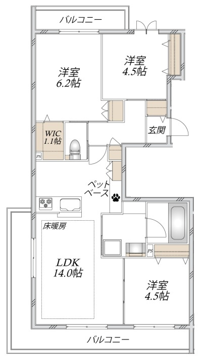 La　Maison　Mateの間取り