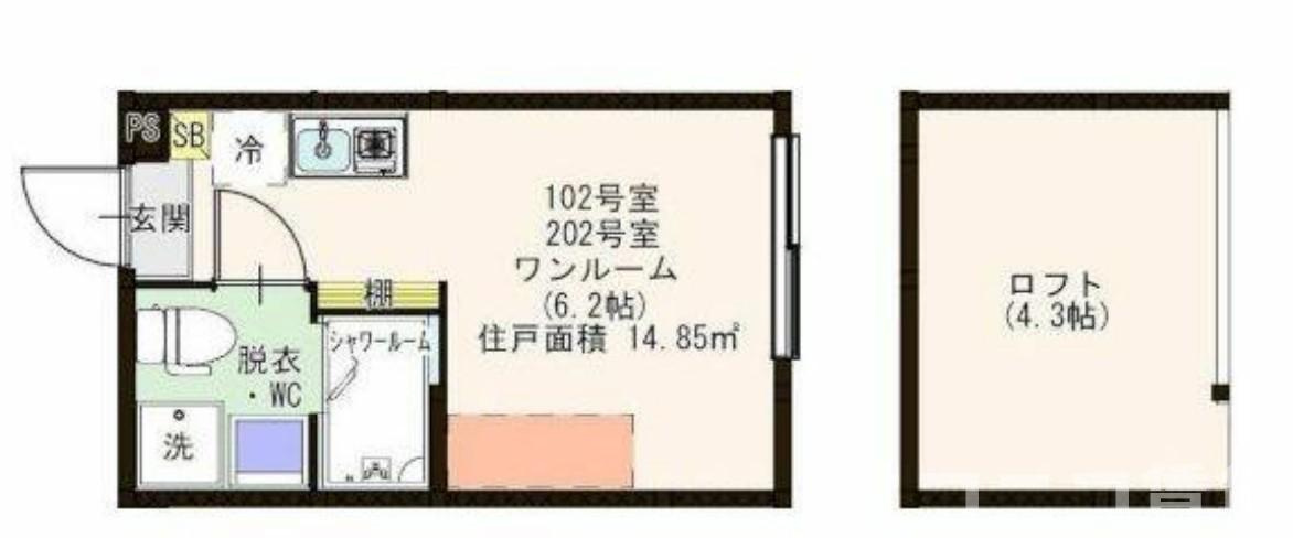 練馬区関町東１丁目のアパートの間取り