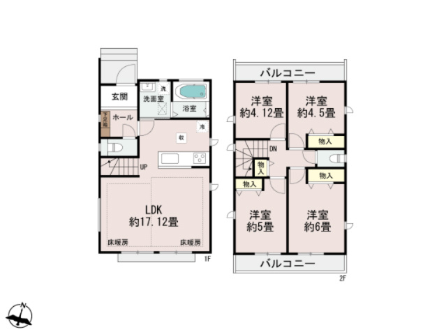 【間取り】 | 【仲介手数料２７０万円が無料！】■太陽光発電＋蓄電池■住宅性能評価６項目で最高評価■ＺＥＨ水準 | Ｃ号棟
４ＬＤＫ
８，４９０万円
決算特別キャンペーン！
家計応援サービスの限界に挑戦中！
「物件概要」の「諸費用」欄をご覧下さい！
■住宅性能評価６項目で最高評価
■ＺＥＨ住宅
■２ｍくらいの南庭