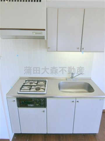 パインコート梅屋敷のキッチン|2口ガスグリル付システムキッチン