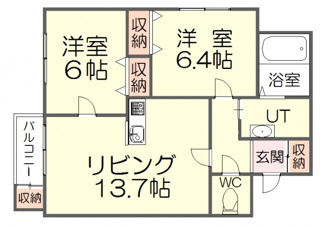 【間取り】 | メルカート西宮の沢 | 使い勝手を重視した間取り
