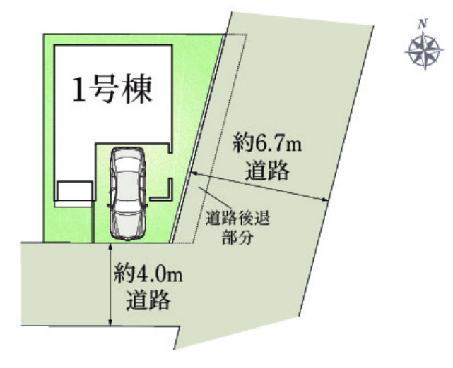 越谷市東町3丁目 新築分譲住宅の区画図