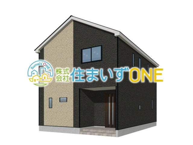 【外観パース】 | 【新築分譲住宅　～クレイドルガーデン～】 山形市桜田西　第3　☆全2棟☆ | ☆1号棟☆
４ＬＤＫ
駐車3台以上可◎
周辺環境に溶け込みやすいシンプルなデザインが魅力です！