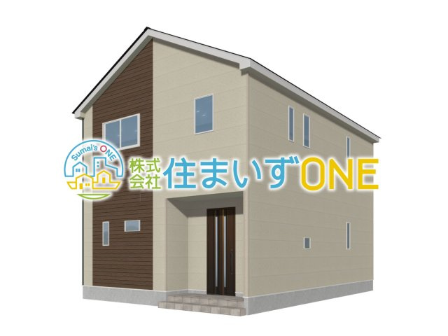 【外観パース】 | 【新築分譲住宅　～クレイドルガーデン～】 山形市桜田西　第3　☆全2棟☆ | ☆1号棟☆
４ＬＤＫ
駐車3台以上可◎
周辺環境に溶け込みやすいシンプルなデザインが魅力です！