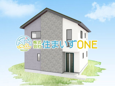 【外観パース】 | 【新築分譲住宅　～ LIGARE　リガーレ～　】山形市上町１丁目　1期2棟 | ☆１号棟
４ＬＤＫ＋駐車3台以上可◎
堂々たる趣ながら、主張し過ぎずどこか余裕を感じさせるシャープなフォルムで佇む邸宅は、晴天の空と照らし合わせる事で、本来あるべき完成形の姿を見せてくれます♪