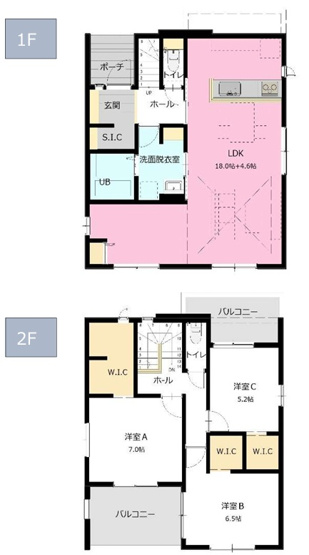 【間取り】 | 【新築分譲住宅　～ LIGARE　リガーレ～　】山形市上町１丁目　1期2棟 | (2号棟)、価格4098万円、3LDK、土地面積168.3㎡、建物面積116.31㎡ 