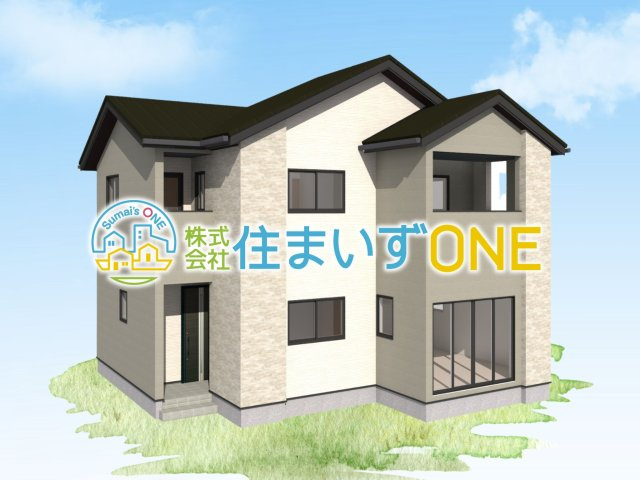 【外観パース】 | 【新築分譲住宅　～ LIGARE　リガーレ～　】山形市五十鈴2丁目　1期2棟 | ☆１号棟
４ＬＤＫ＋駐車3台以上可◎
堂々たる趣ながら、主張し過ぎずどこか余裕を感じさせるシャープなフォルムで佇む邸宅は、晴天の空と照らし合わせる事で、本来あるべき完成形の姿を見せてくれます♪