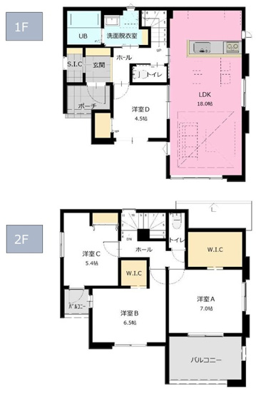 【間取り】 | 【新築分譲住宅　～ LIGARE　リガーレ～　】山形市五十鈴2丁目　1期2棟 | (2号棟)、価格3748万円、4LDK、土地面積156.04㎡、建物面積116.02㎡ 
