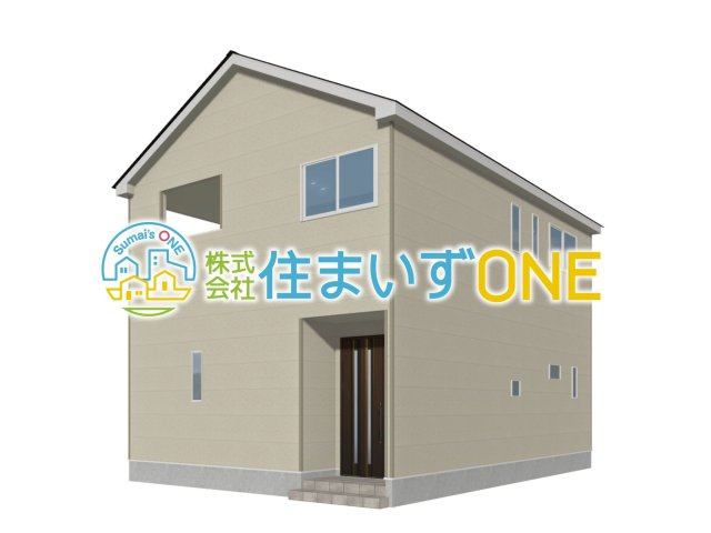 【外観パース】 | 【新築分譲住宅　～クレイドルガーデン～】 東根市蟹沢　第5　☆全3棟☆ | ☆3号棟☆
4ＬＤＫ
駐車3台可◎
周辺環境に溶け込みやすいシンプルなデザインが魅力です！