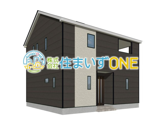 【外観パース】 | 【新築分譲住宅　～クレイドルガーデン～】 東根市蟹沢　第5　☆全3棟☆ | ☆1号棟☆
4ＬＤＫ
駐車3台可◎
周辺環境に溶け込みやすいシンプルなデザインが魅力です！