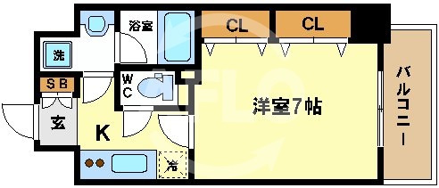 パークフラッツ野田阪神駅前の間取り|パークフラッツ野田阪神駅前　