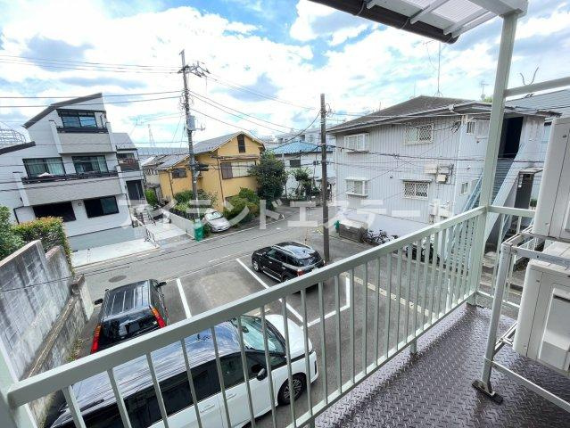 多摩ハイツB棟　1フロア1住戸　リフォーム済　独立洗面台のバルコニー