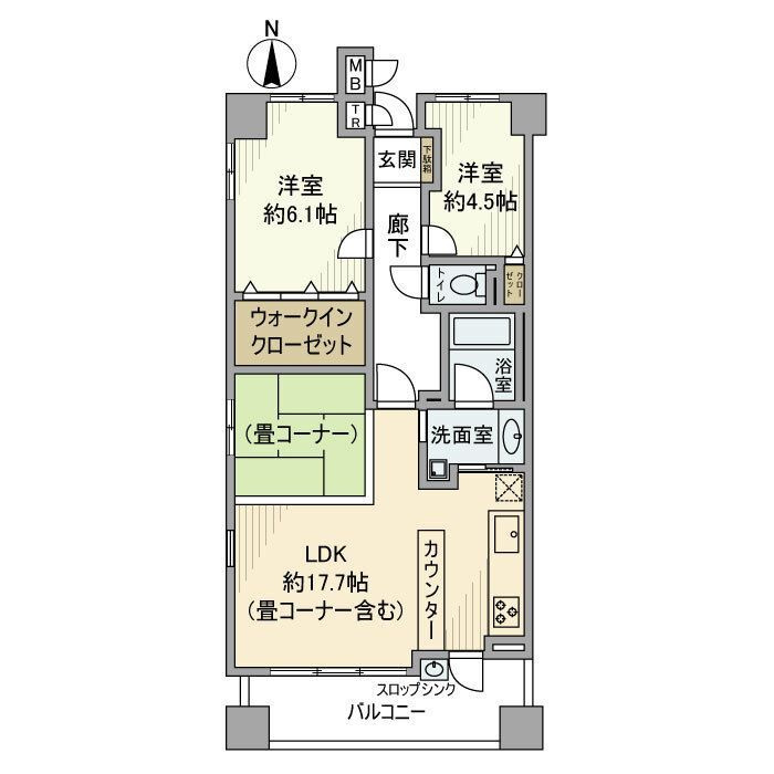 グランドシーズ南堀江の間取り