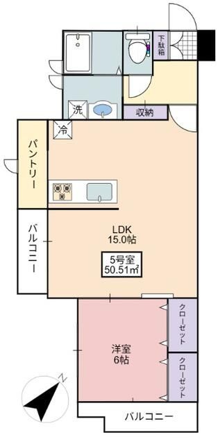 フローリッシュ大久保Ⅱの間取り