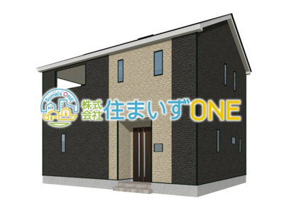 【外観パース】 | 【新築分譲住宅　～クレイドルガーデン～】 　山辺町山辺　第13　全1棟 | ☆1号棟☆
4ＬＤＫ 駐車3台以上可◎
周辺環境に溶け込みやすいシンプルなデザインが魅力です！