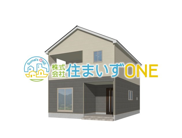 【外観パース】 | 【新築分譲住宅　～クレイドルガーデン～】 寒河江市仲谷地　第4　☆全3棟☆ | ☆2号棟☆
４ＬＤＫ＋S
駐車3台可◎
ベージュとグレーのツートンカラーです！優しい印象の住まいです♪