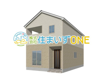 【外観パース】 | 【新築分譲住宅　～クレイドルガーデン～】 寒河江市仲谷地　第4　☆全3棟☆ | ☆3号棟☆
3ＬＤＫ+S
駐車3台可◎
ベージュを基調とした明るい印象の住まいです♪