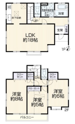 立川市一番町1丁目　中古戸建の間取り