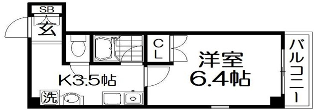 フォーシーズン北堀江の間取り
