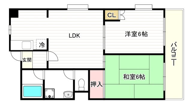 エスポワール住之江公園の間取り