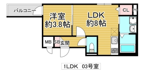 大阪市城東区放出西３丁目のアパートの間取り