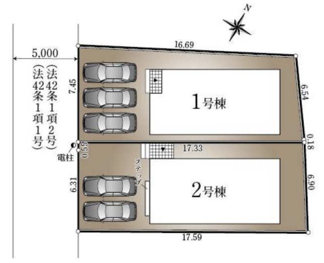 【仲介手数料無料】清瀬市下清戸１４−１期２号棟　清瀬の不動産なら西武ハウジングの区画図
