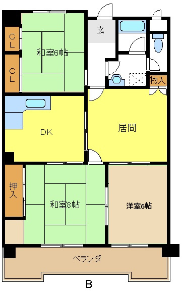 ユニーブル植田パークマンションの間取り